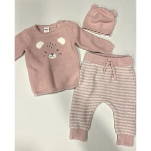 Carters Pink Knit Winter Outfit 6 mo